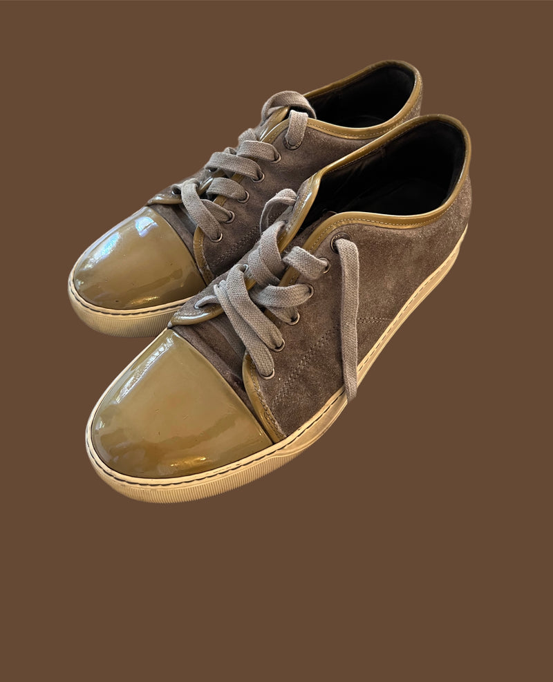Lanvin Shoes Brown and Gold Mens UK 8