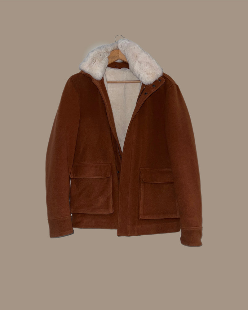 Adamo Fur Coat Brown (Size Italy 48 S/M)