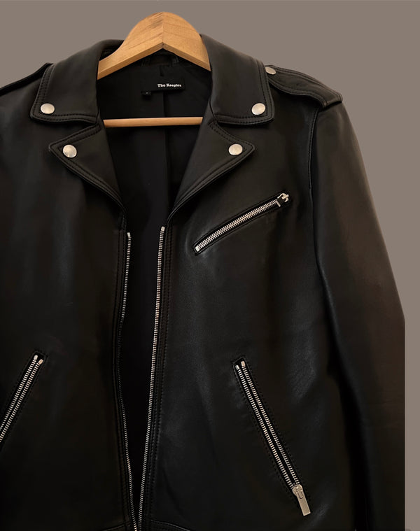 The Kooples Leather Jacket Black S